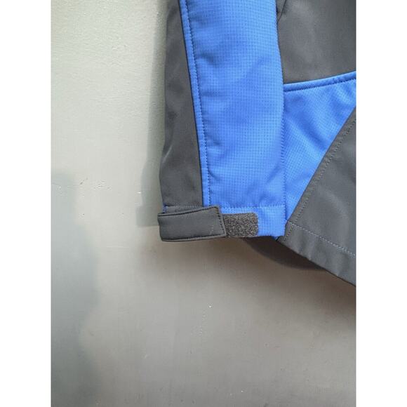 Free Country Jacket Womens‎ Medium Full Zip Soft-shell Fleece Blue Gray Hooded - Picture 9 of 10